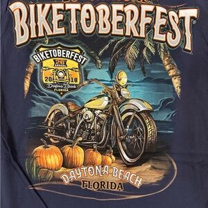 Women’s Biketoberfest 26th annual 2018 Navy size small Graphic T-Shirt